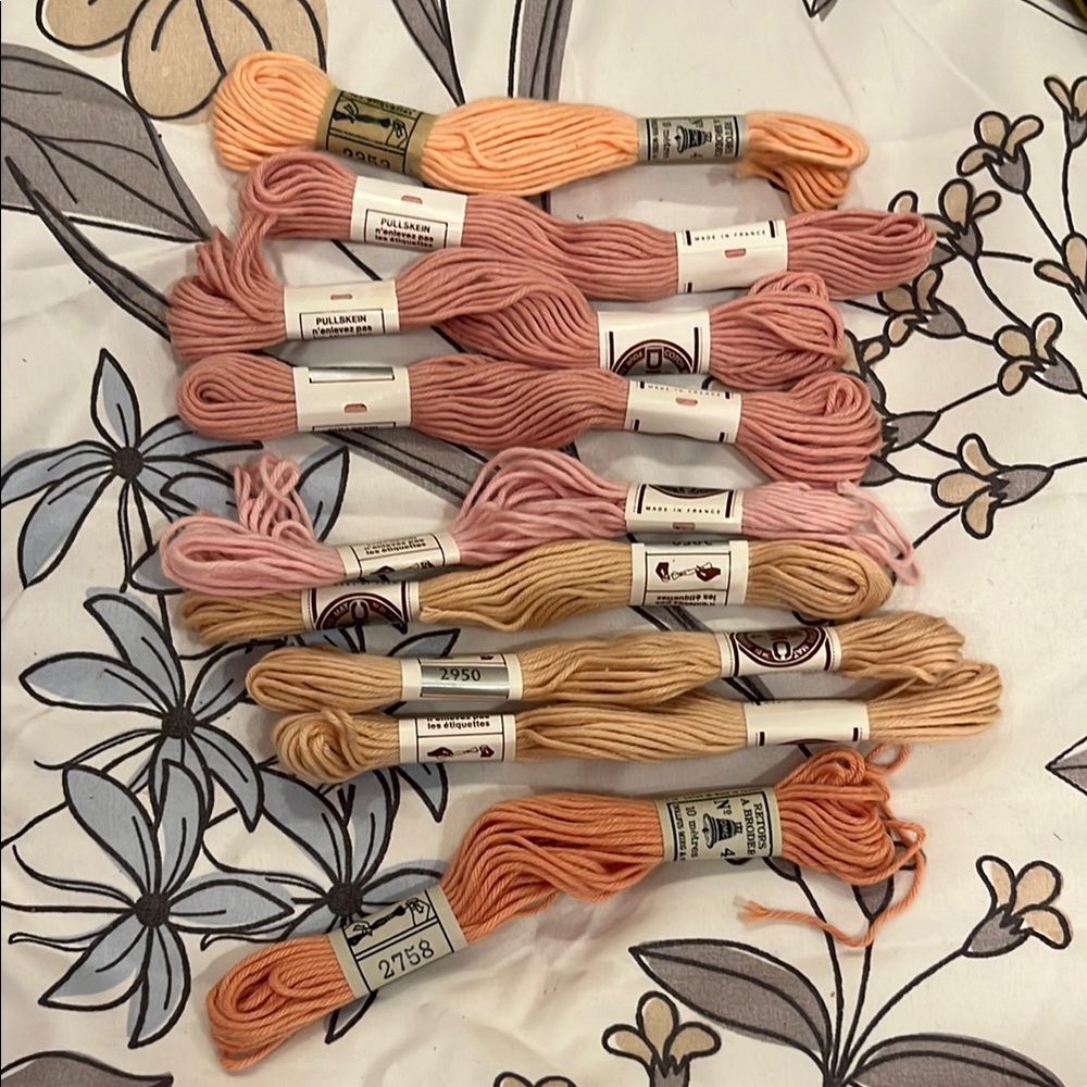 DMC 4 Assorted Pink and Peach Embroidery Floss